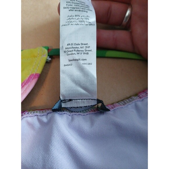 Nasty Gal Bikini Bottom Womens 4 Retro Psychedelic Rave - Picture 8 of 8